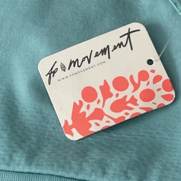 NWT free people movement M/L shorts jumpsuit in blue - Picture 2 of 6